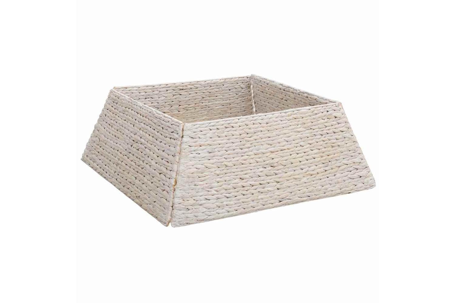 Vidaxl Christmas Tree Collar White 70 X 70 X 28 Cm Water Hyacinth-2