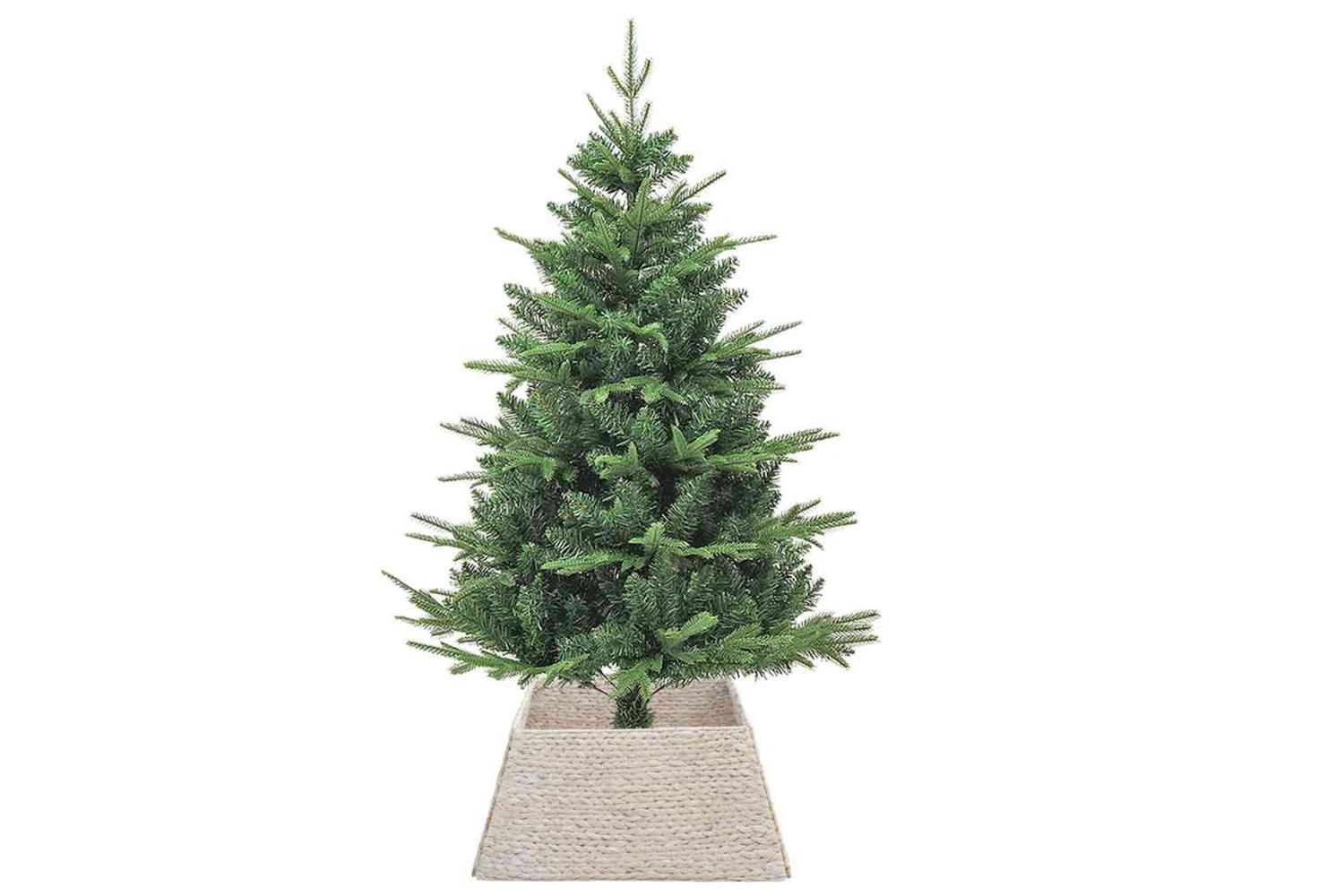 Vidaxl Christmas Tree Collar White 70 X 70 X 28 Cm Water Hyacinth-3