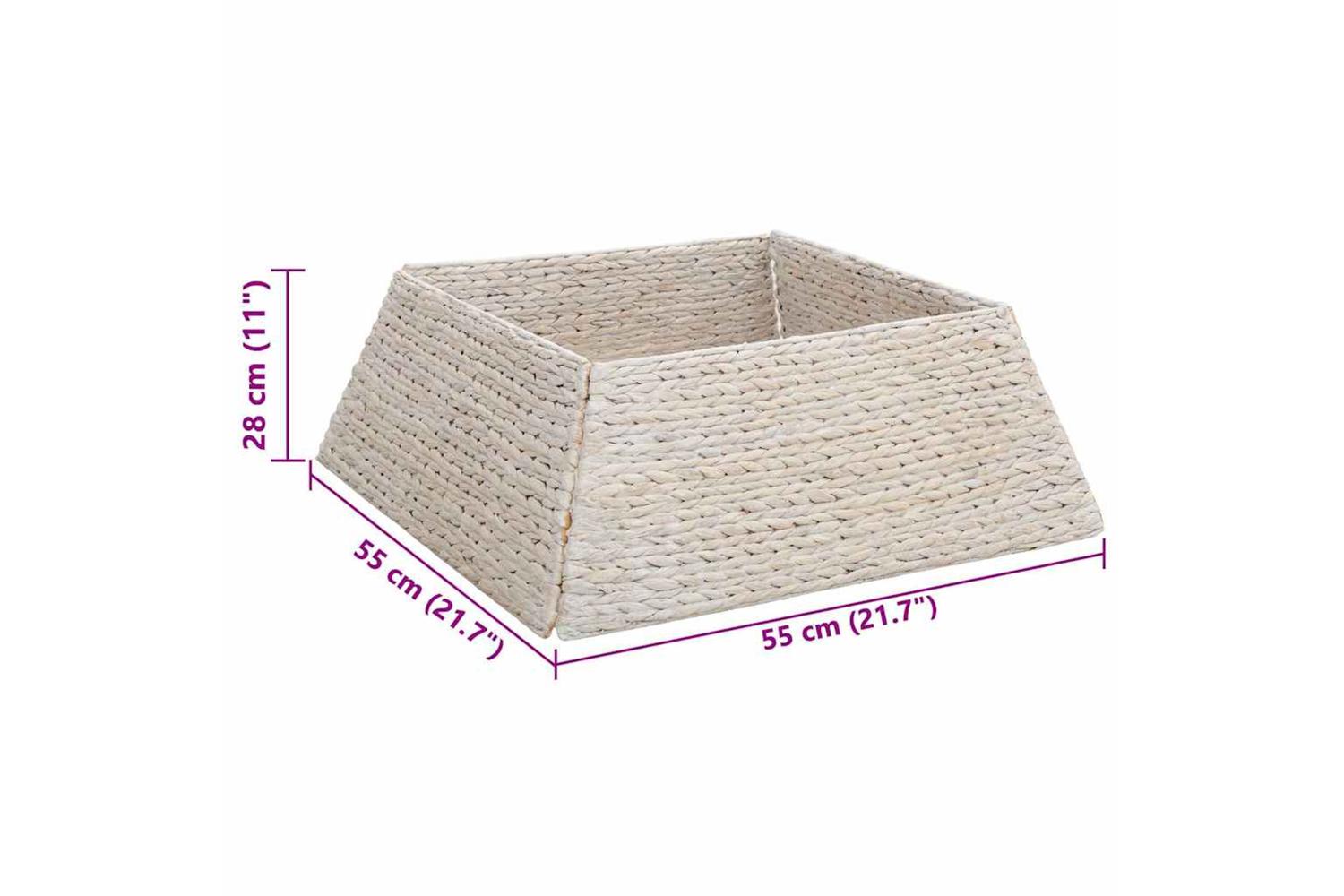 Vidaxl Christmas Tree Collar White 70 X 70 X 28 Cm Water Hyacinth-7
