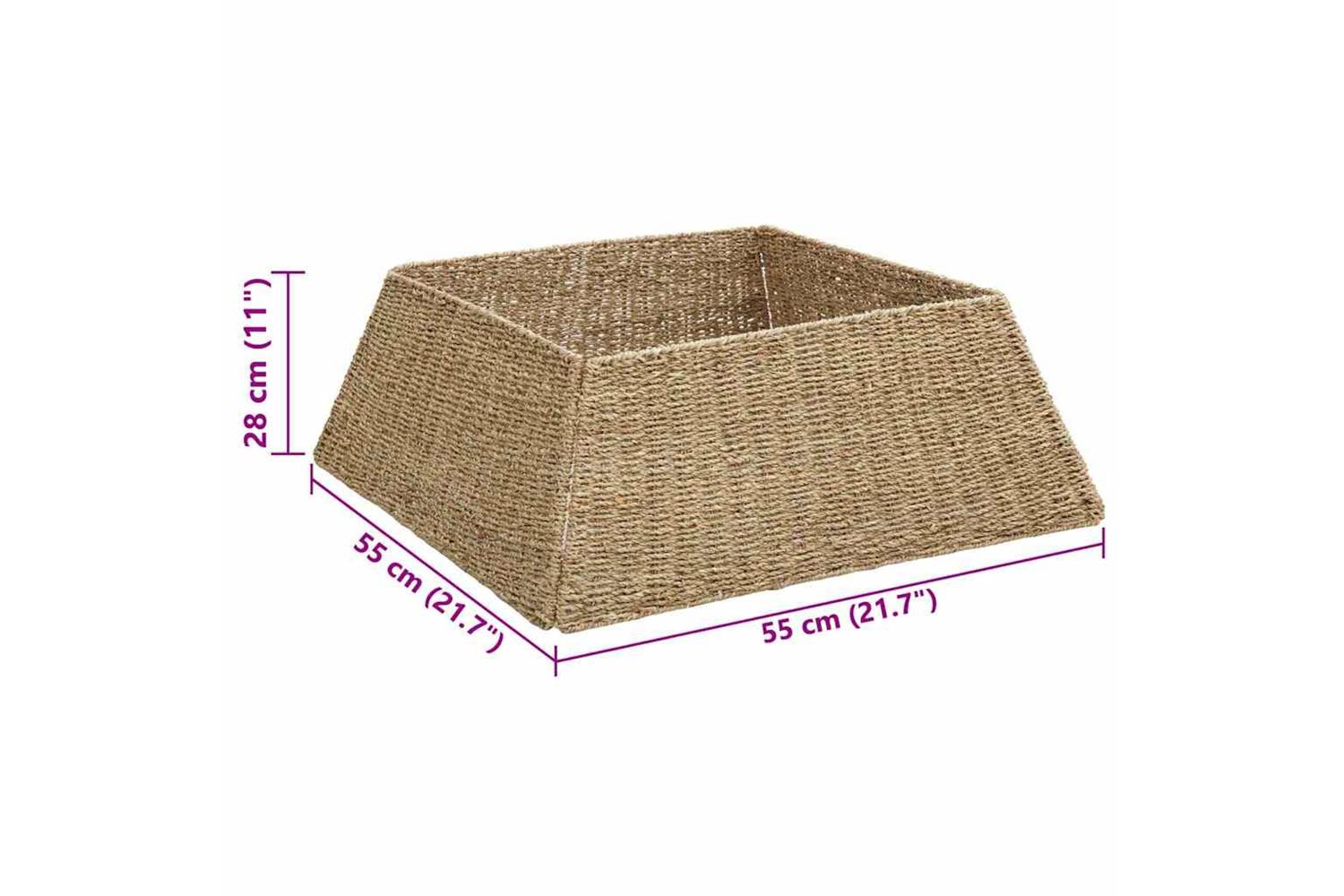 Vidaxl Christmas Tree Collar Brown 70 X 70 X 28 Cm Seagrass-7