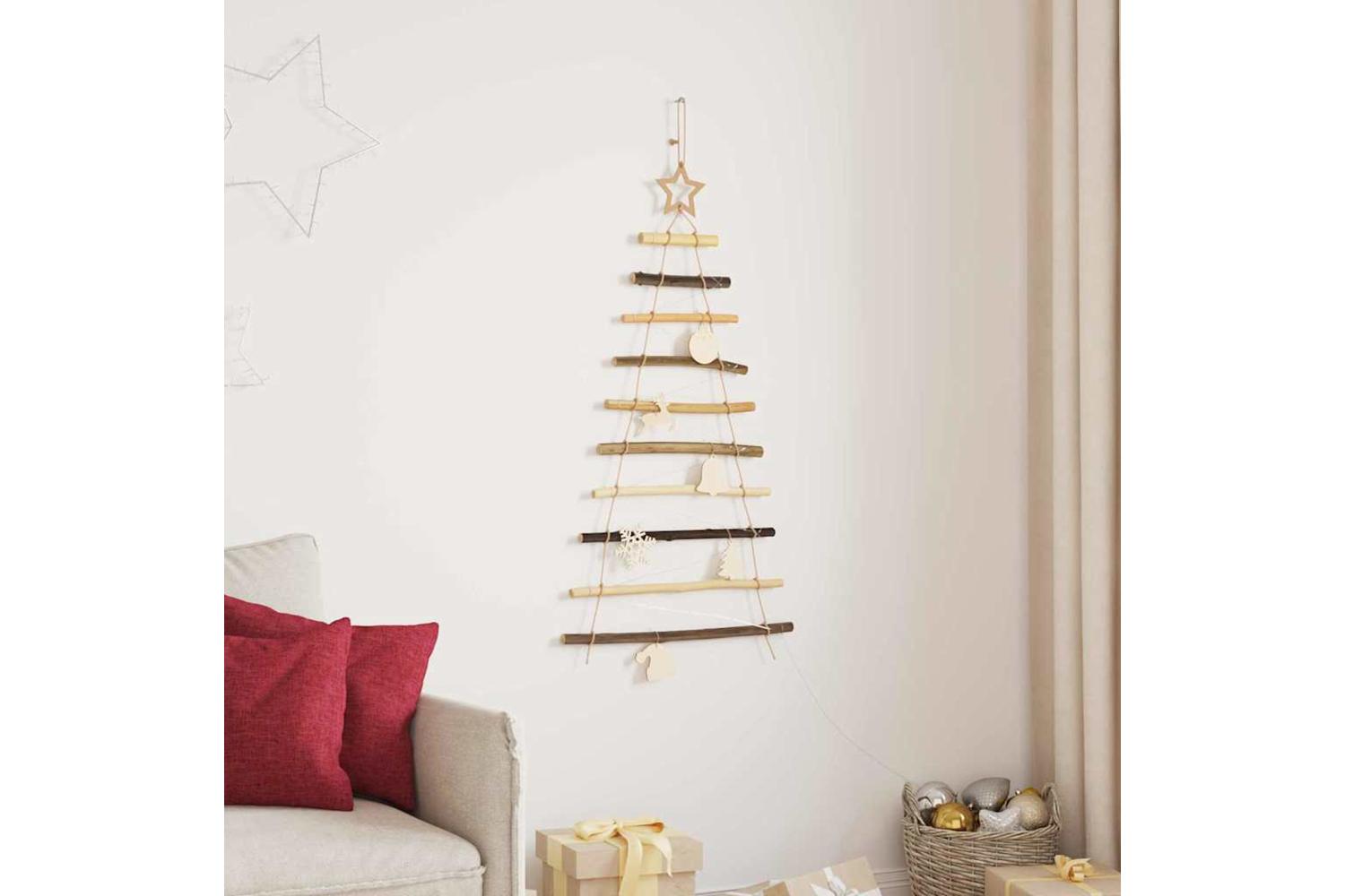 Vidaxl Christmas Tree With 30 Leds Natural 90 Cm Solid Ash Wood-3