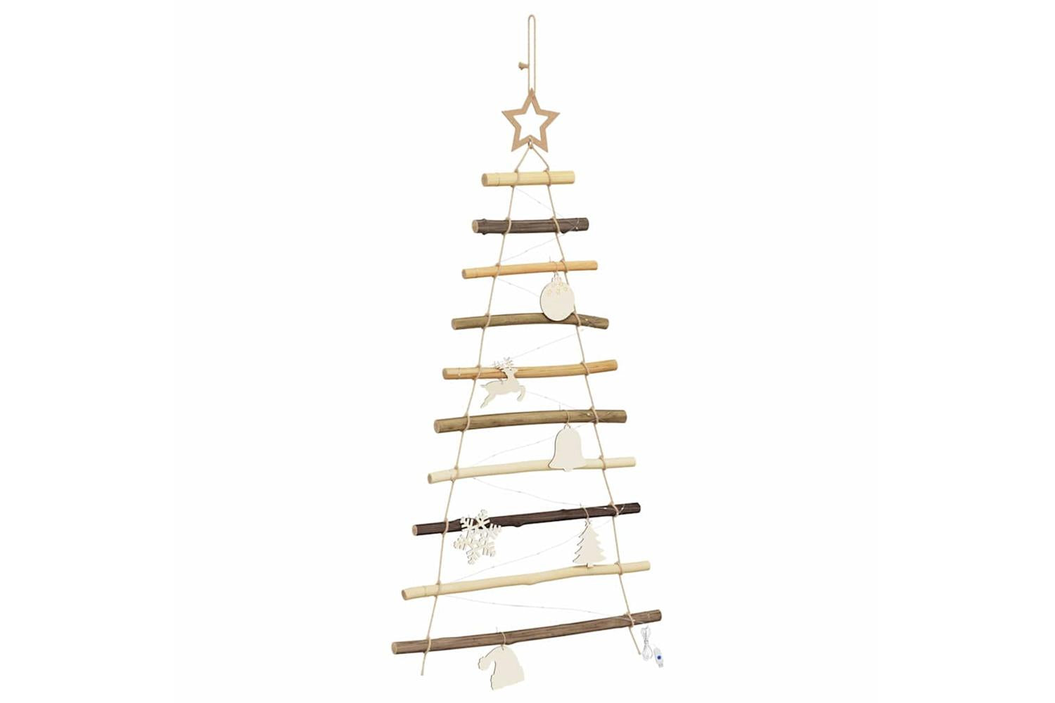 Vidaxl Christmas Tree With 30 Leds Natural 90 Cm Solid Ash Wood-4