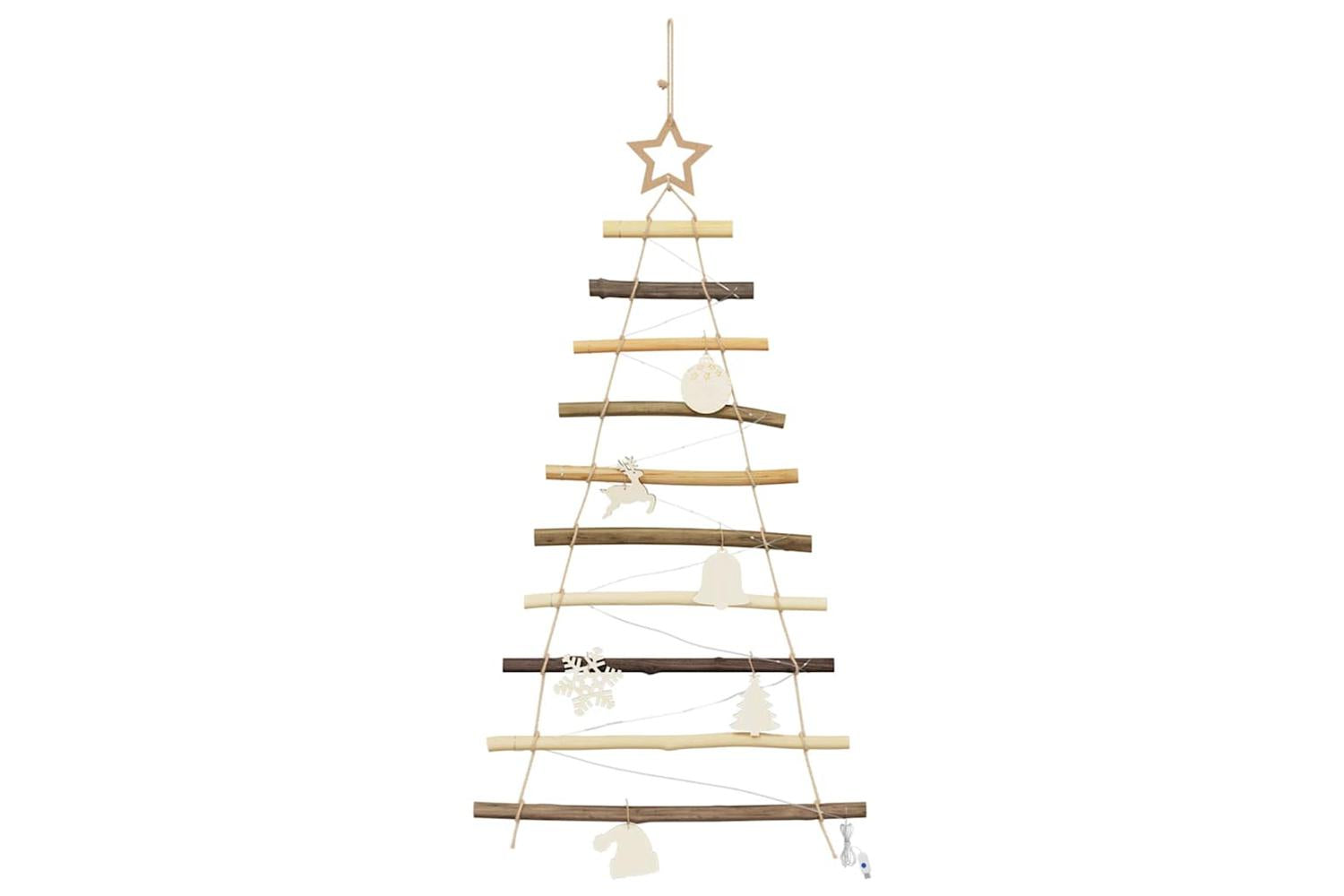 Vidaxl Christmas Tree With 30 Leds Natural 90 Cm Solid Ash Wood-5