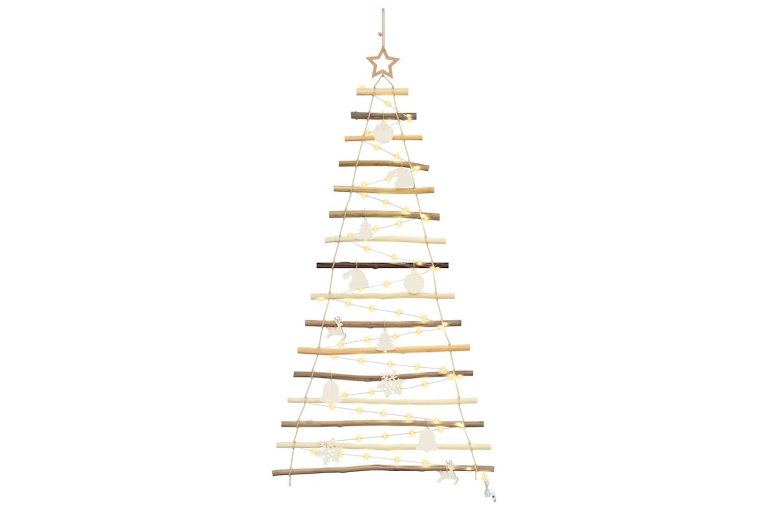 Vidaxl Christmas Tree With 50 Leds Natural 120 Cm Solid Ash Wood-2