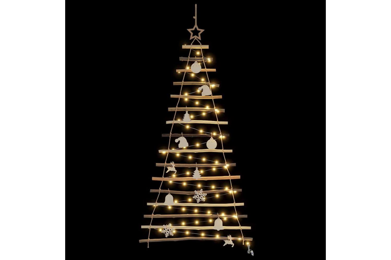 Vidaxl Christmas Tree With 50 Leds Natural 120 Cm Solid Ash Wood-6