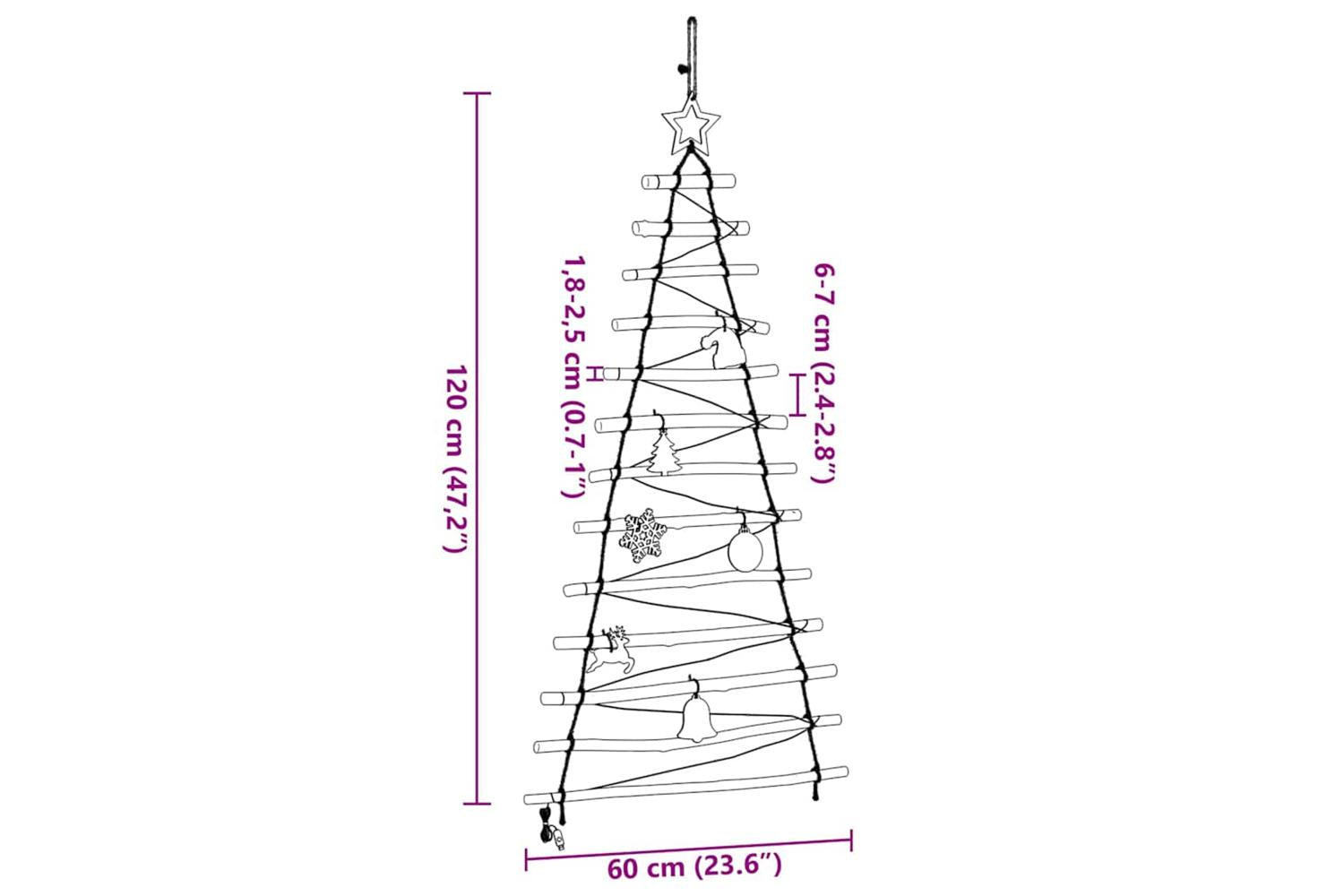 Vidaxl Christmas Tree With 50 Leds Natural 120 Cm Solid Ash Wood-10