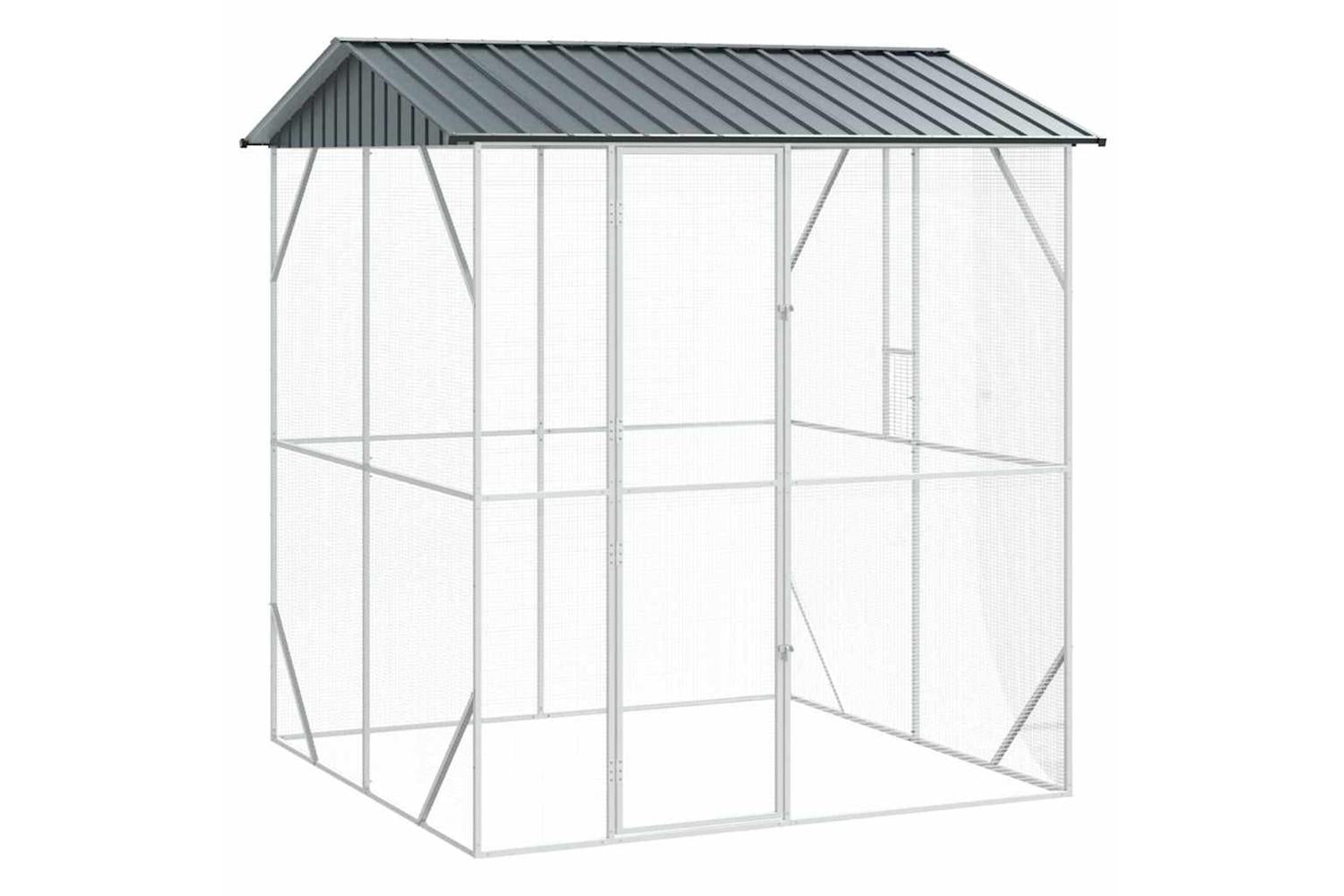 Bird Cage Anthracite 215 X 208 X 247 Cm Galvanised Steel-2
