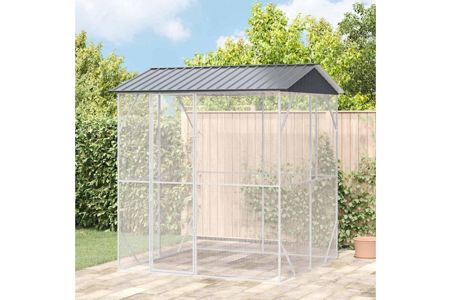 Bird Cage Anthracite 215 X 208 X 247 Cm Galvanised Steel-3