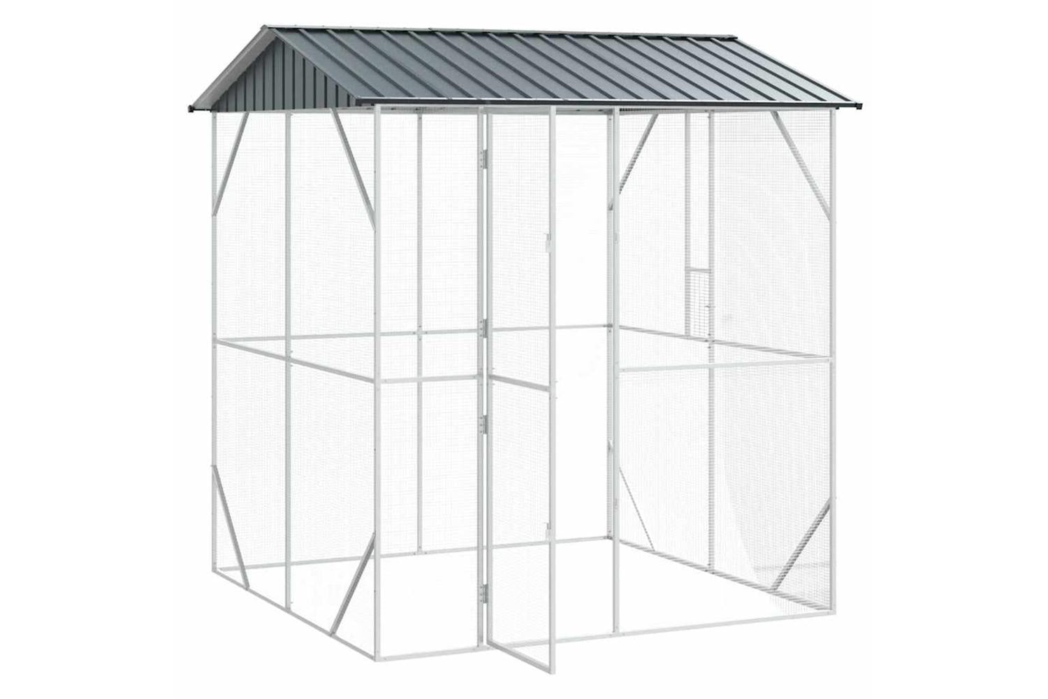 Bird Cage Anthracite 215 X 208 X 247 Cm Galvanised Steel-5