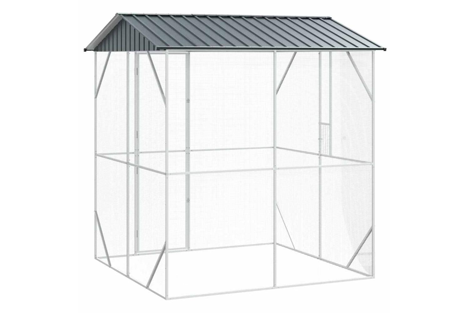 Bird Cage Anthracite 215 X 208 X 247 Cm Galvanised Steel-6