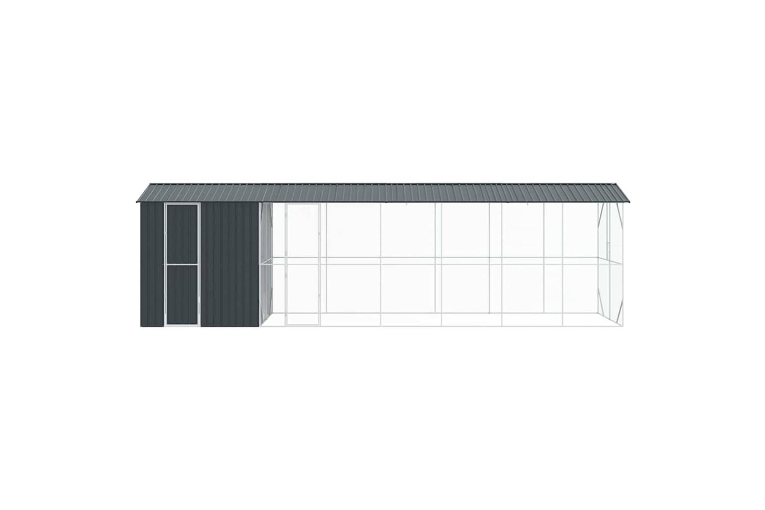 Bird Cage Anthracite 860 X 208 X 247 Cm Galvanised Steel-6