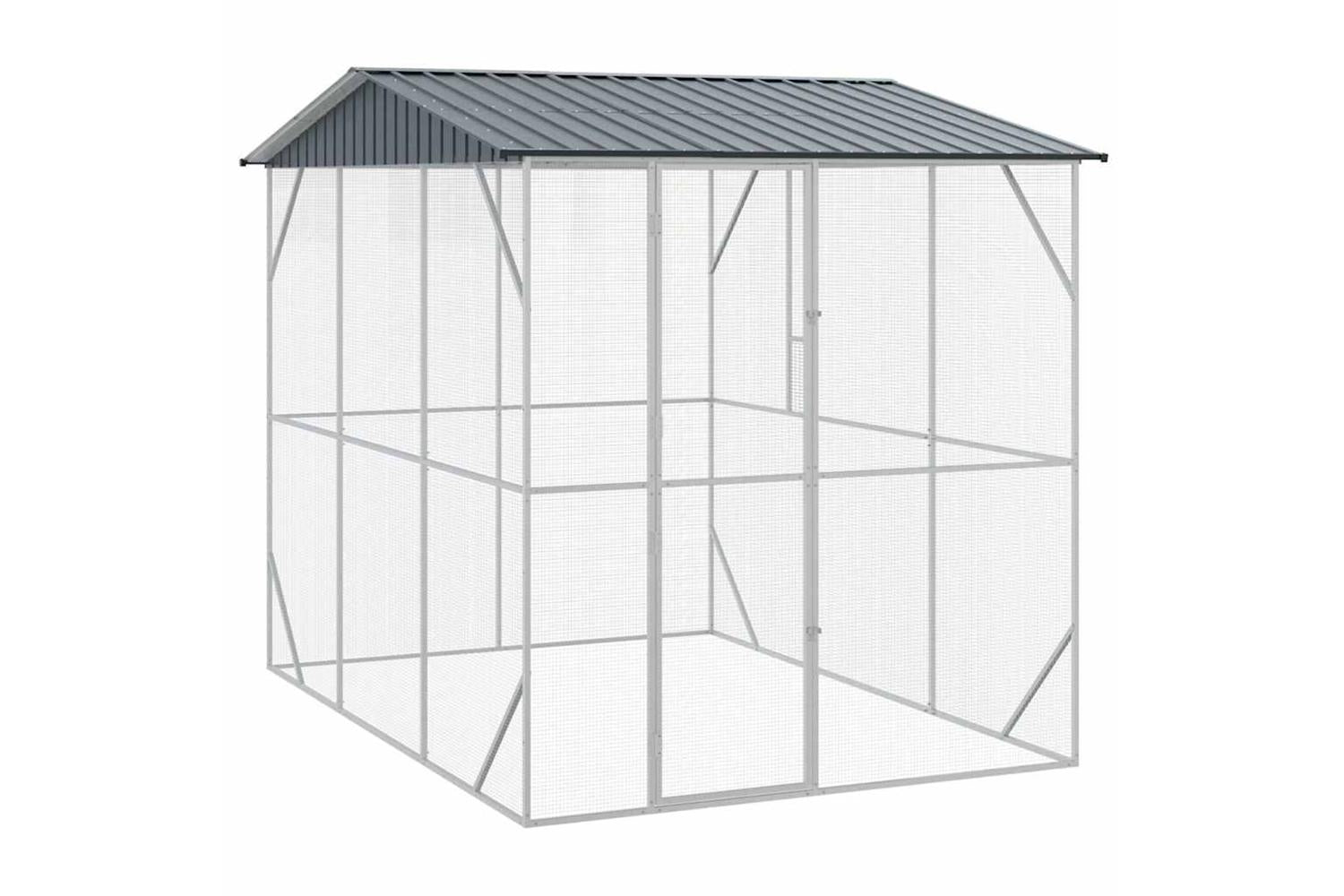 Bird Cage Anthracite 227 X 310 X 247 Cm Galvanised Steel-2