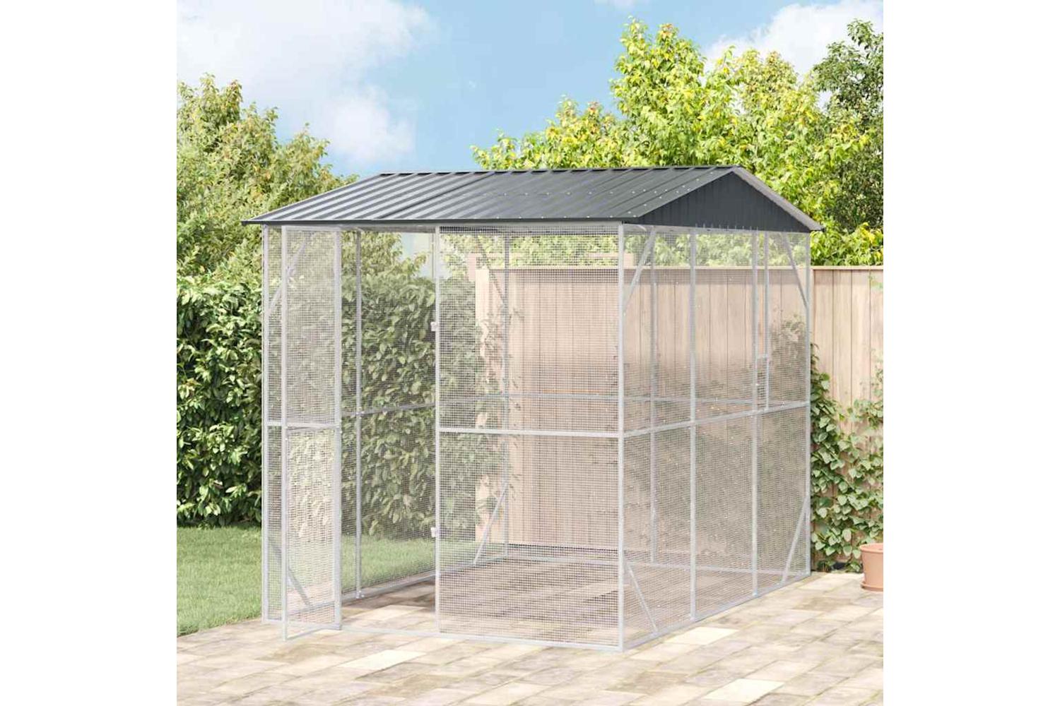 Bird Cage Anthracite 227 X 310 X 247 Cm Galvanised Steel-3