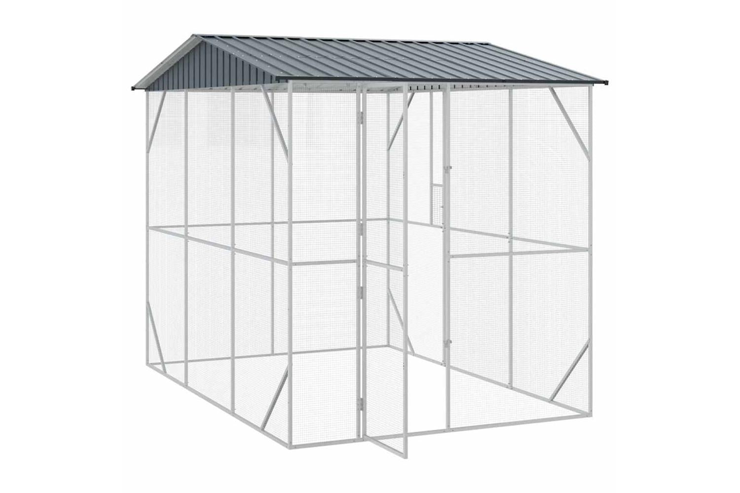 Bird Cage Anthracite 227 X 310 X 247 Cm Galvanised Steel-4