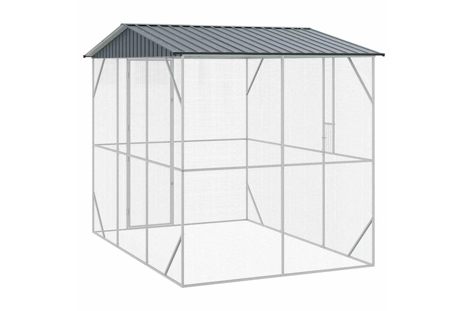 Bird Cage Anthracite 227 X 310 X 247 Cm Galvanised Steel-5