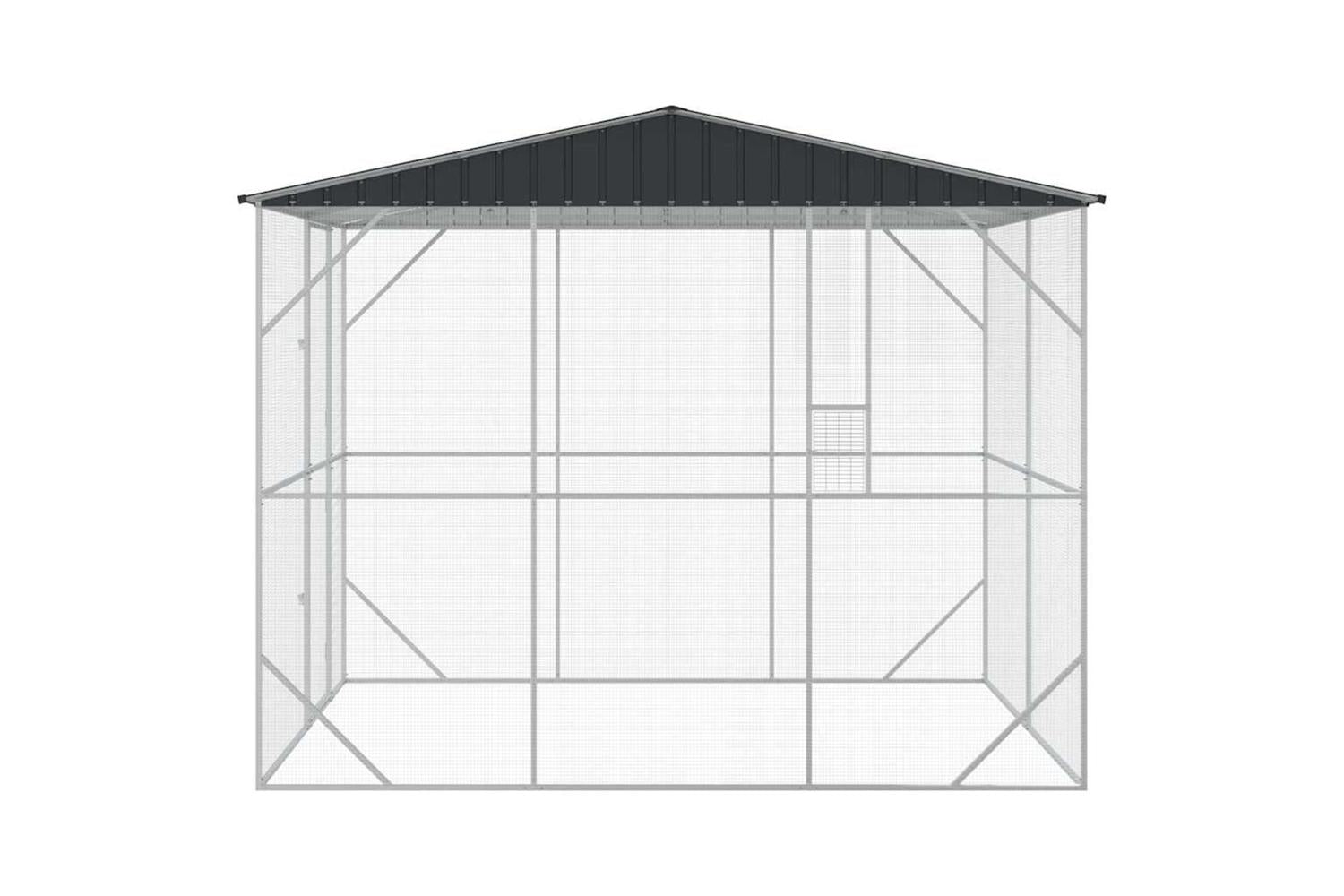 Bird Cage Anthracite 227 X 310 X 247 Cm Galvanised Steel-7