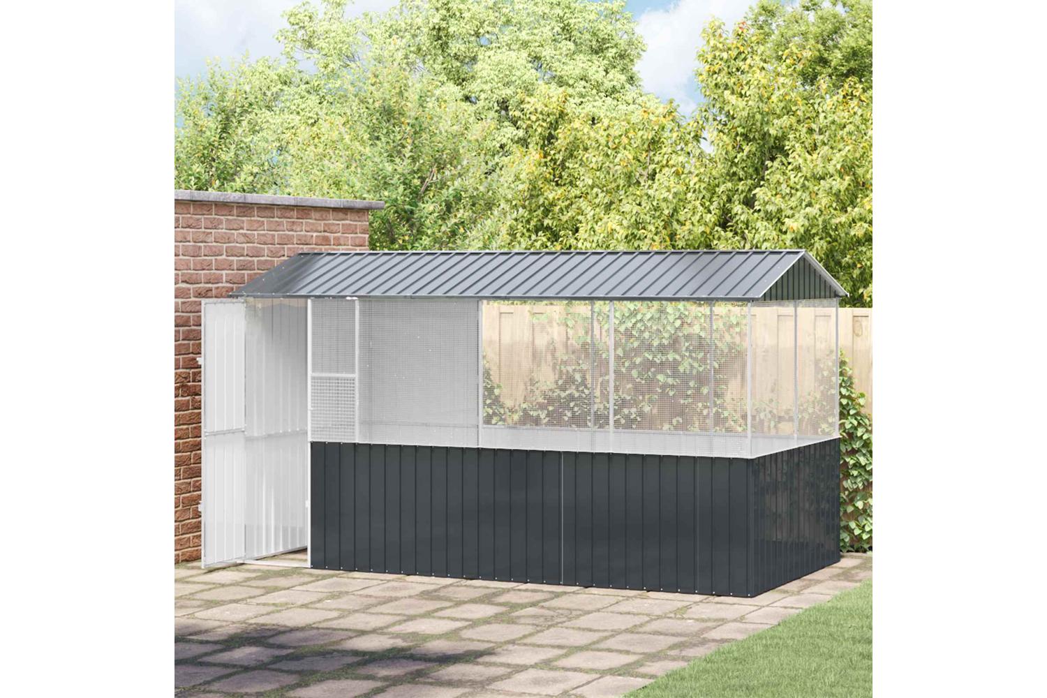 Bird Cage Anthracite 410 X 210 X 230 Cm Galvanised Steel-4
