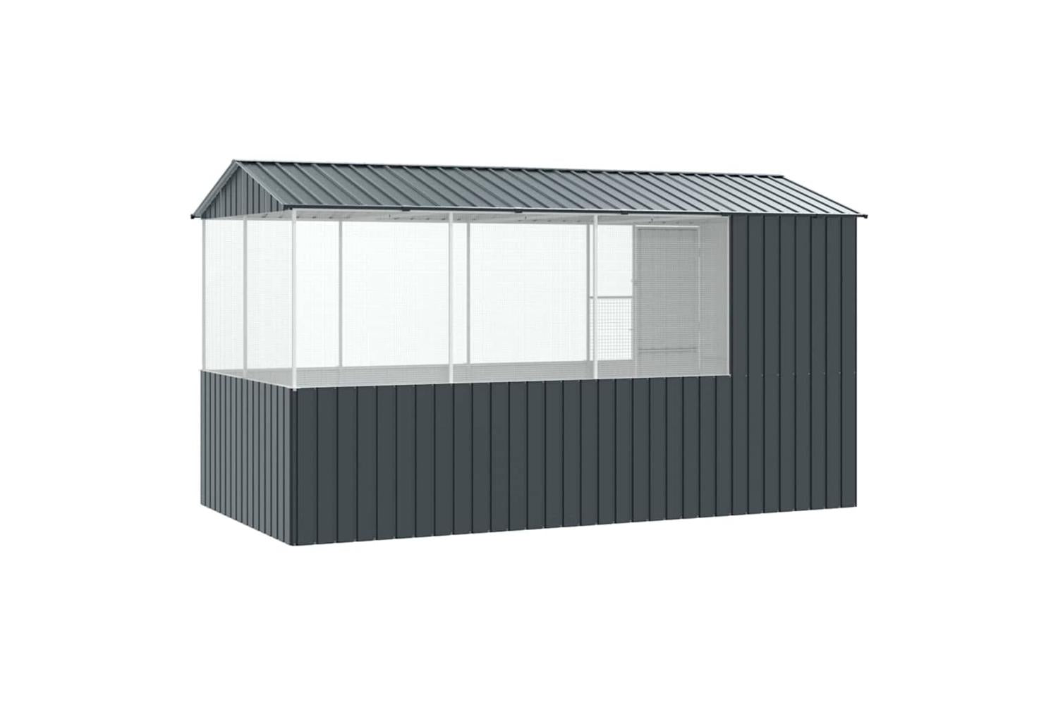 Bird Cage Anthracite 410 X 210 X 230 Cm Galvanised Steel-6