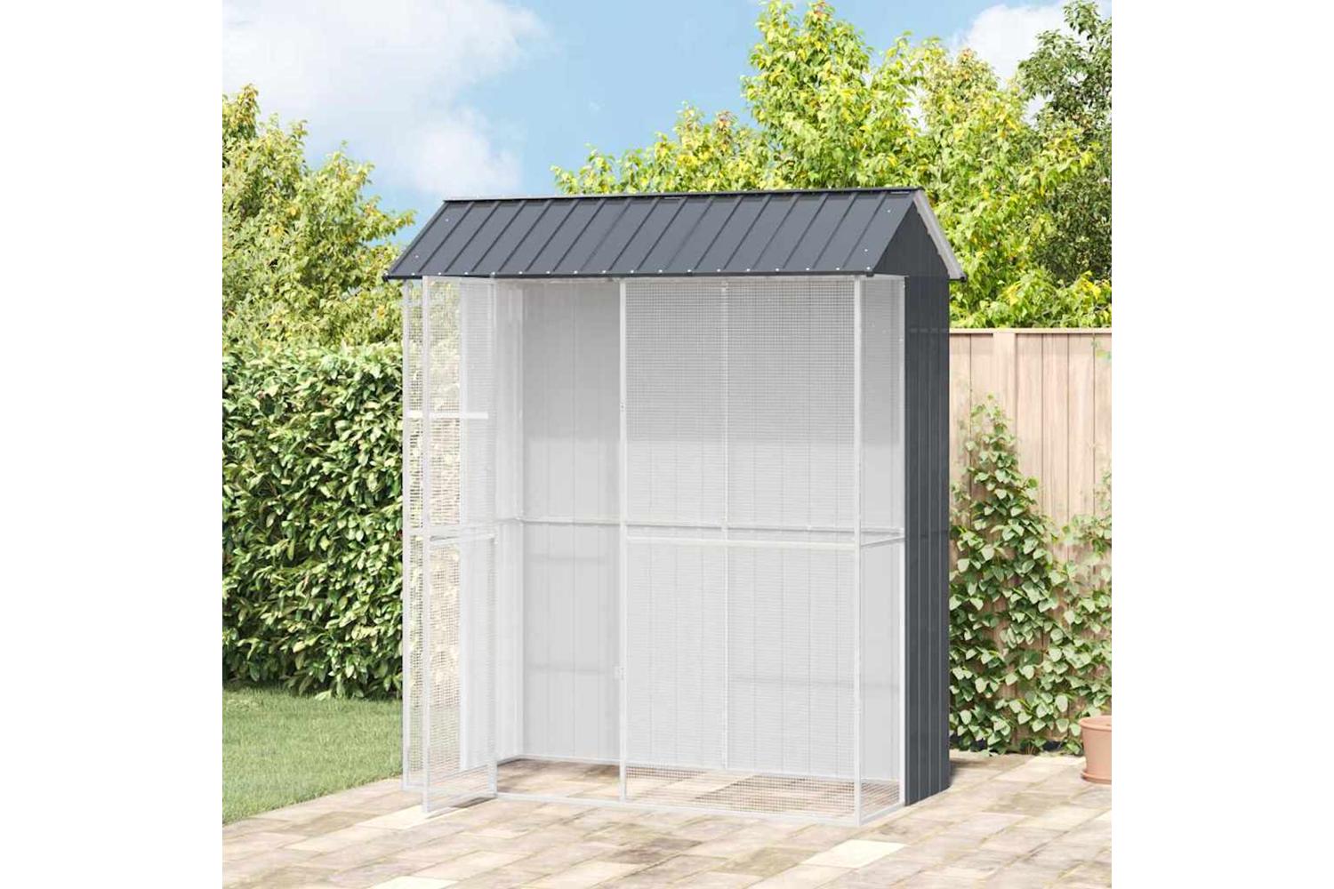 Bird Cage Anthracite 215 X 110 X 247 Cm Galvanised Steel-3