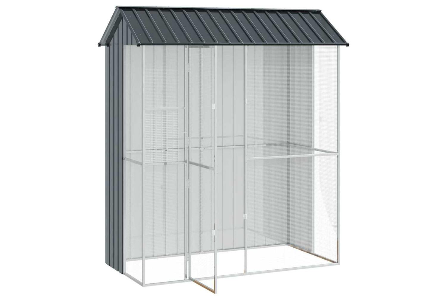 Bird Cage Anthracite 215 X 110 X 247 Cm Galvanised Steel-4