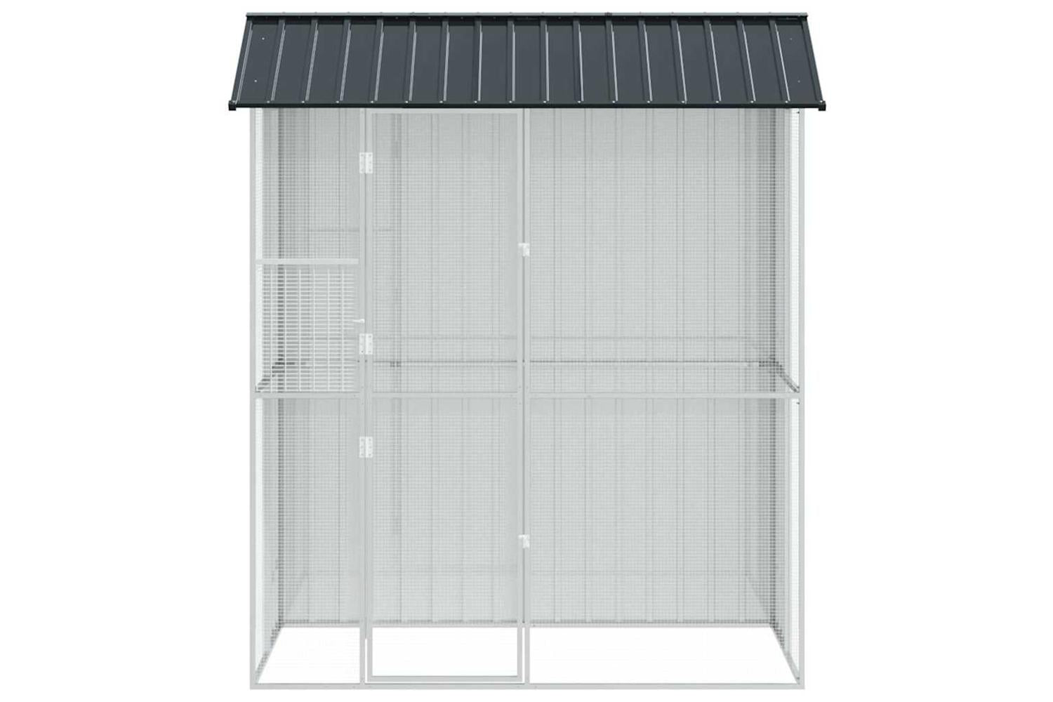 Bird Cage Anthracite 215 X 110 X 247 Cm Galvanised Steel-6