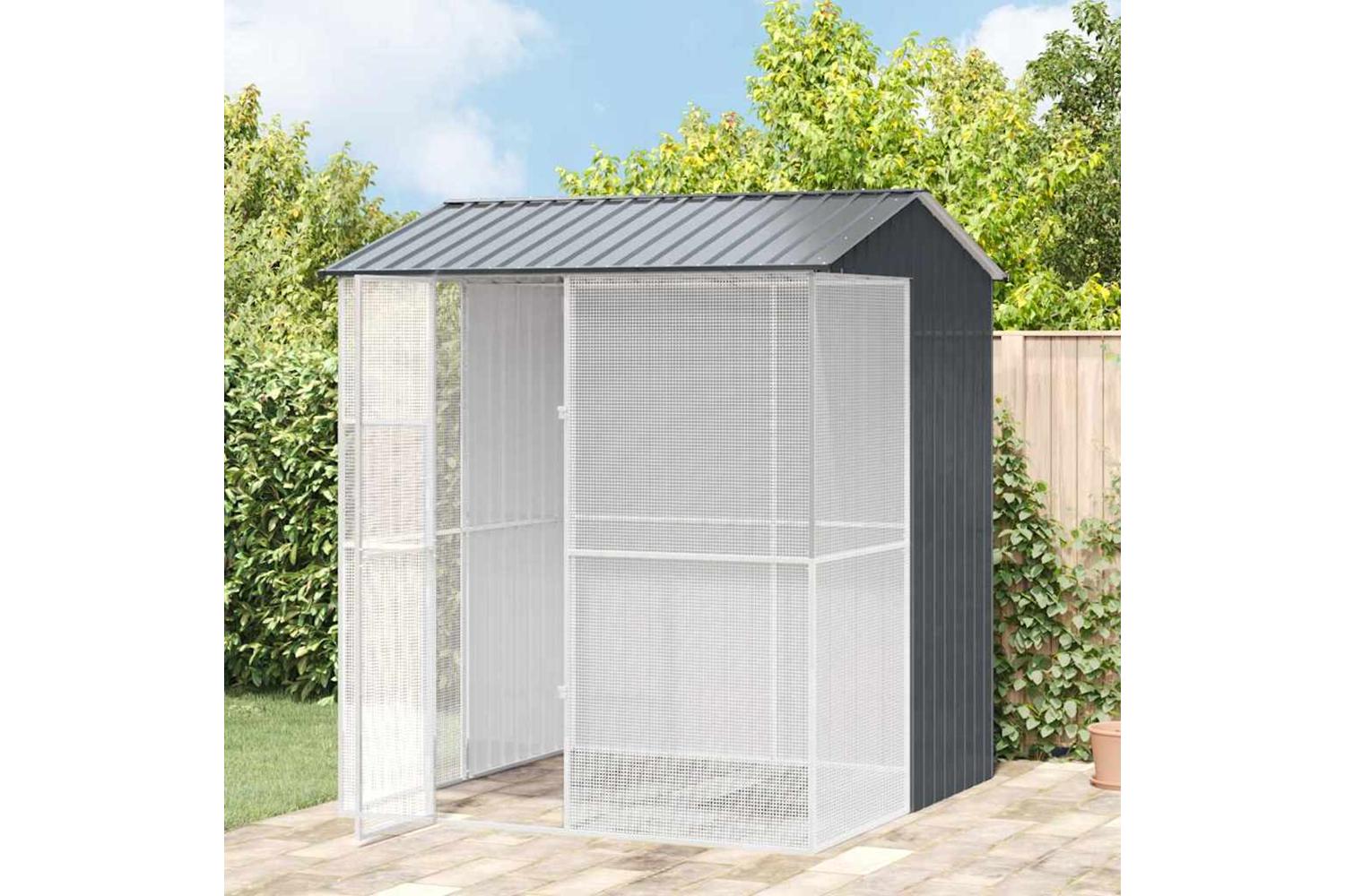 Bird Cage Anthracite 215 X 210 X 247 Cm Galvanised Steel-3