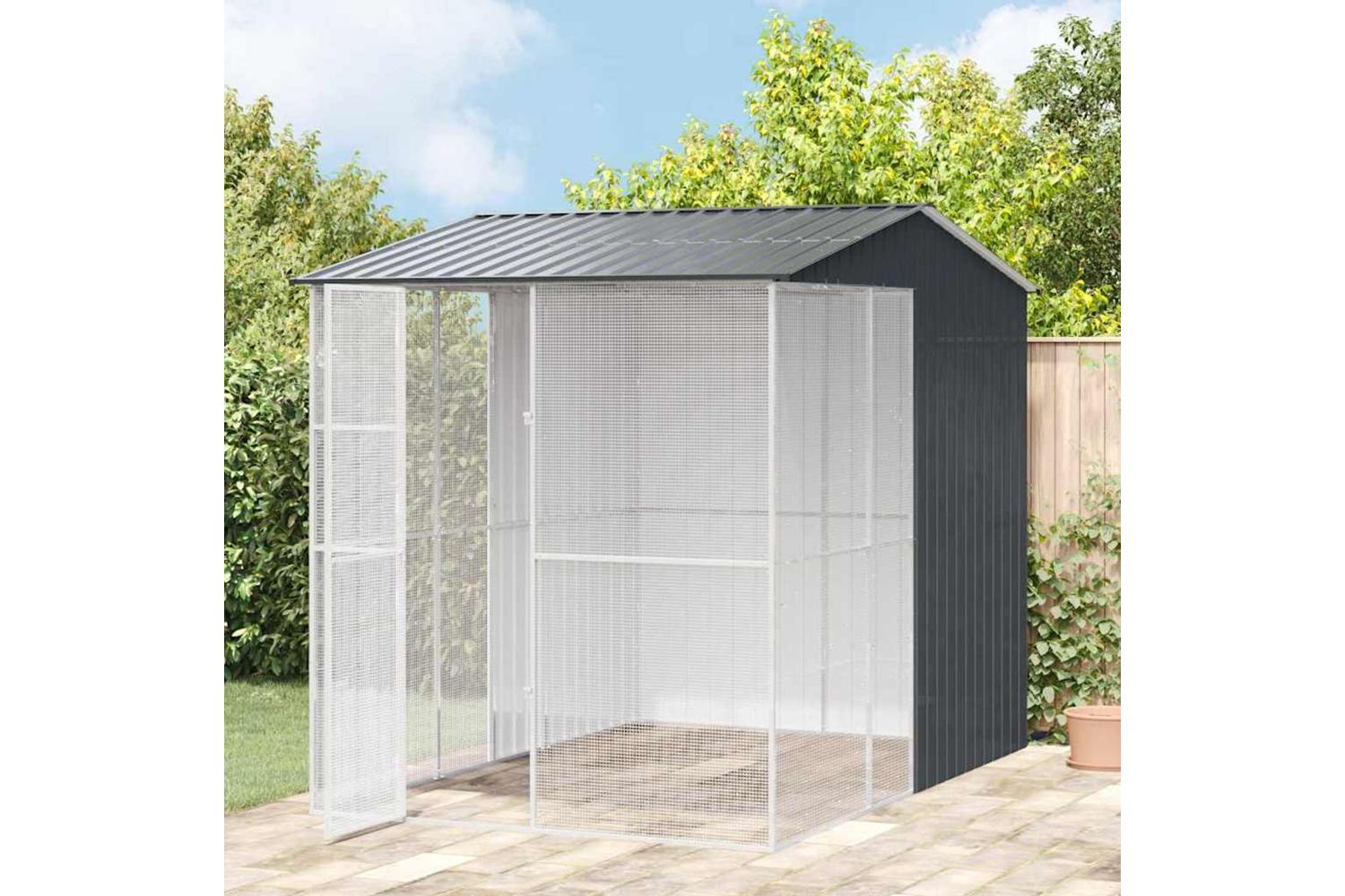 Bird Cage Anthracite 215 X 310 X 247 Cm Galvanised Steel-3
