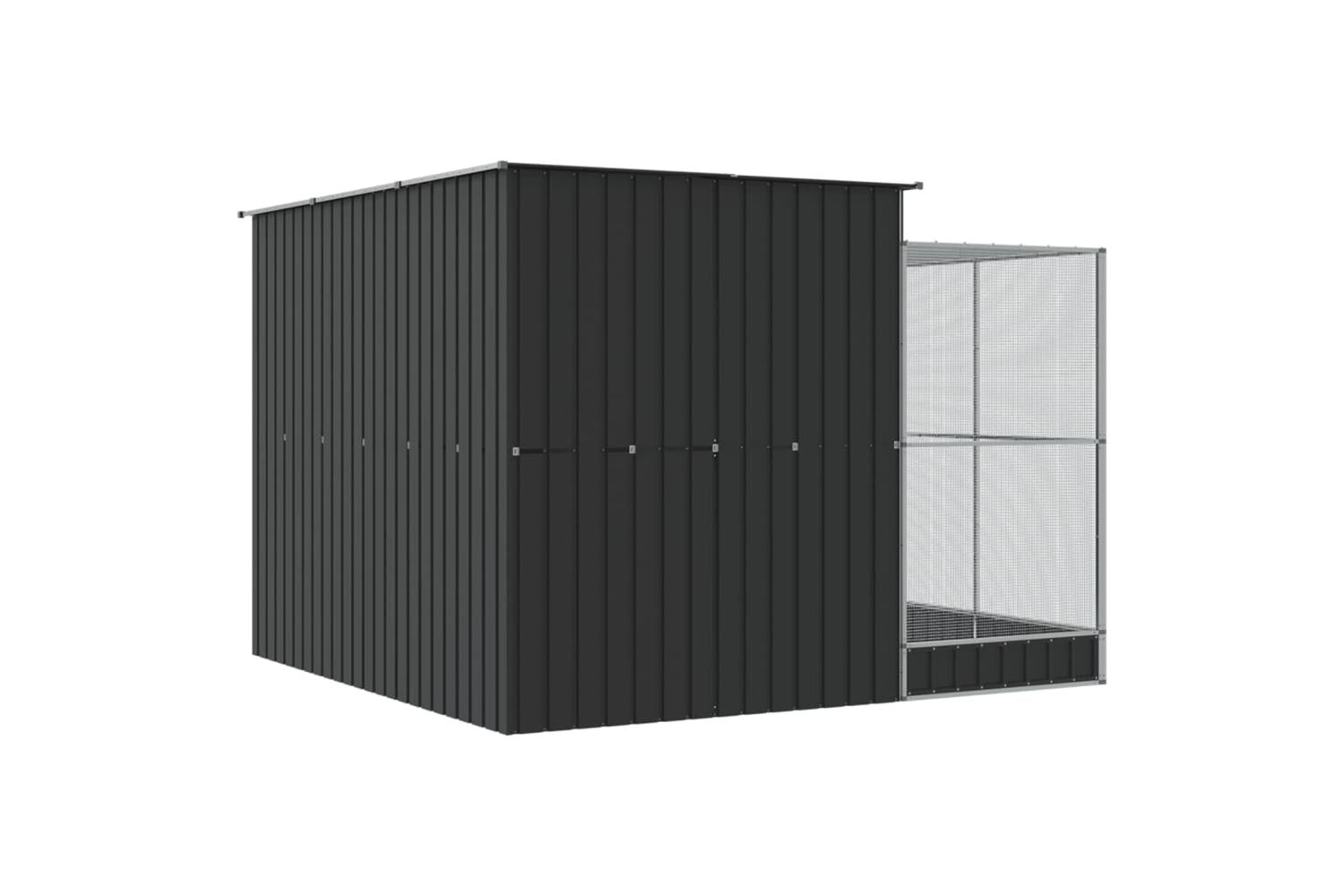 Aviary With Extension Silver 290x303x216 Cm Steel-5