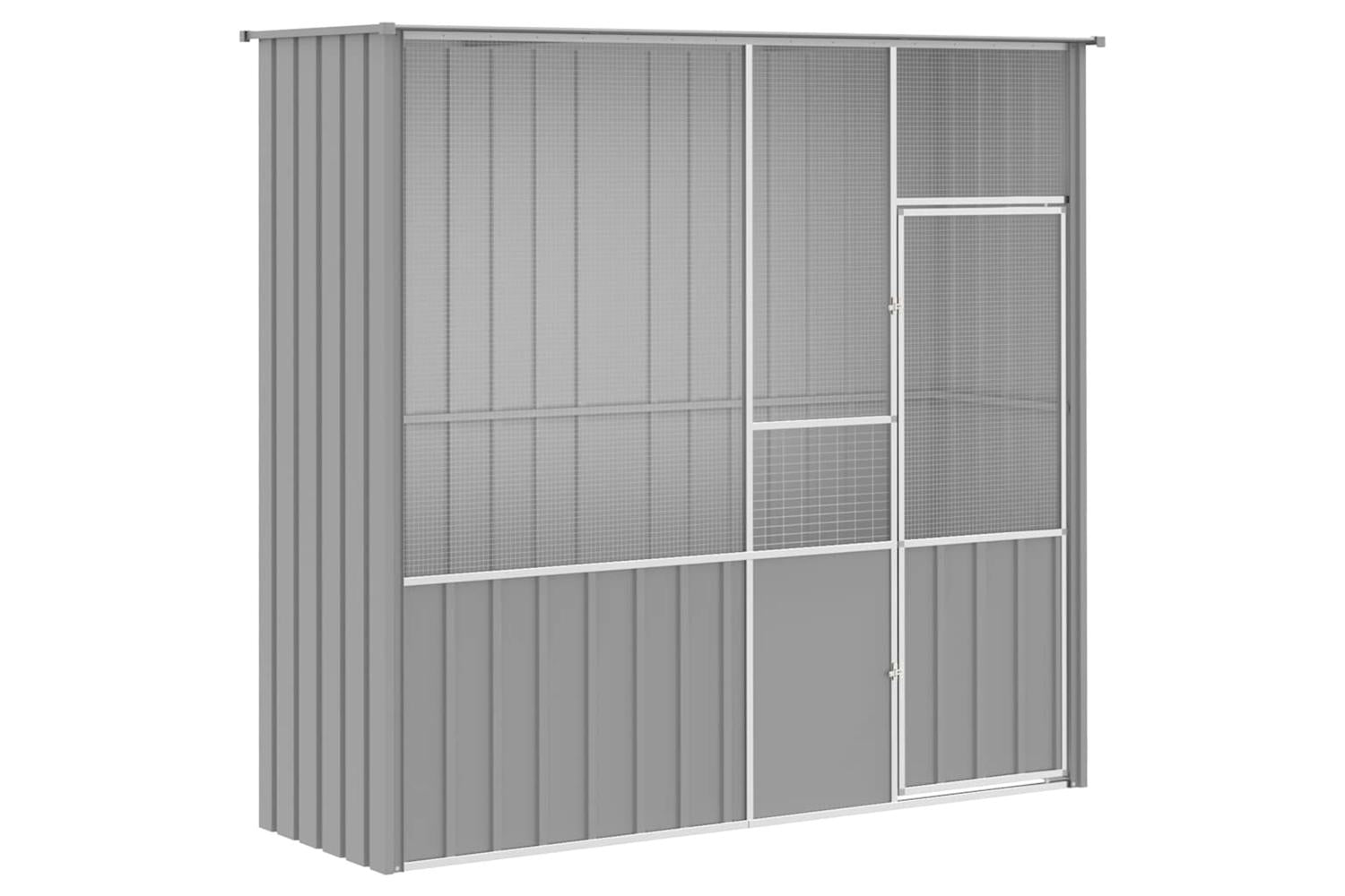 Bird Cage Grey 215x78x200 Cm Galvanised Steel-2