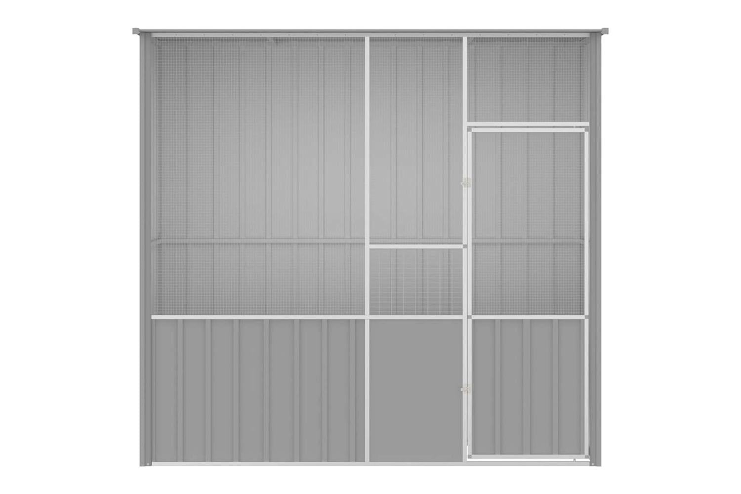 Bird Cage Grey 215x78x200 Cm Galvanised Steel-6