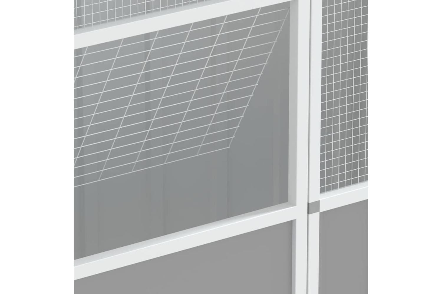 Bird Cage Grey 215x78x200 Cm Galvanised Steel-9