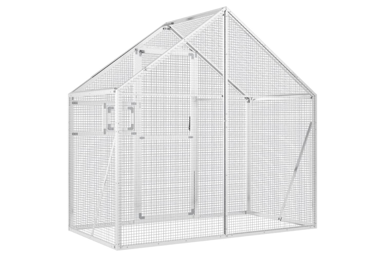 Aviary Silver 179x100x185 Cm Aluminium-5