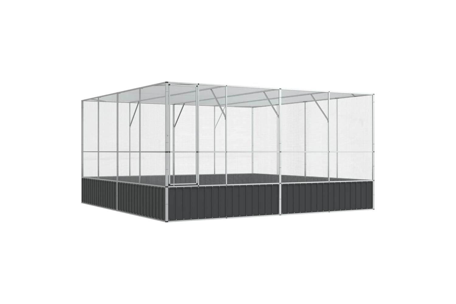 Aviary Silver 418x414x212 Cm Steel-2