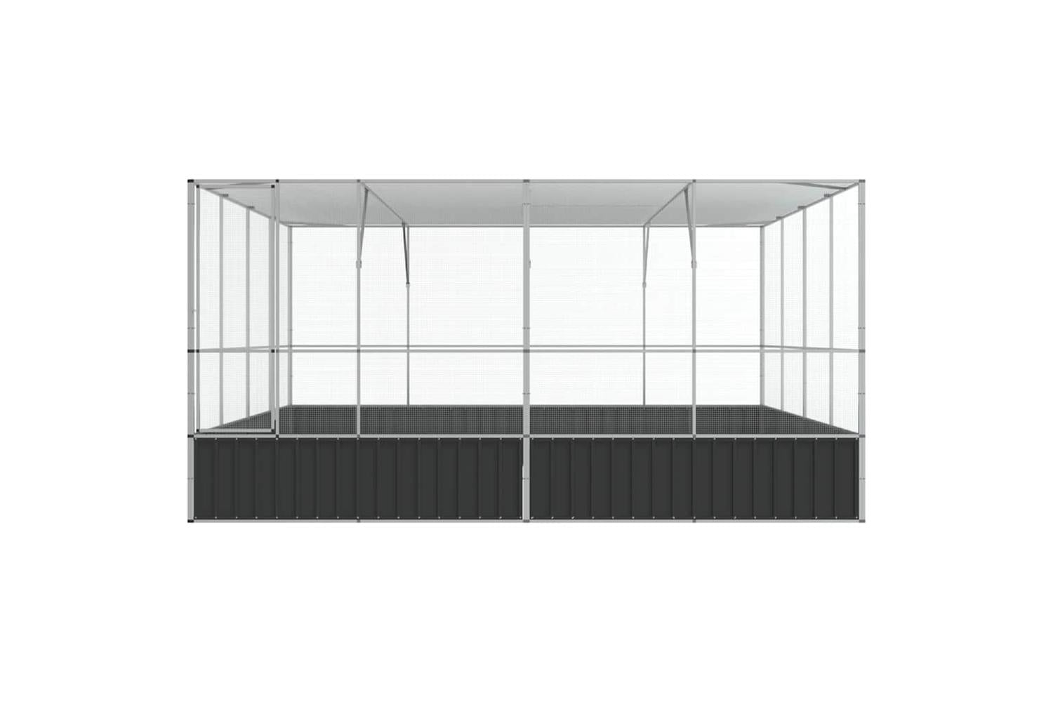 Aviary Silver 418x414x212 Cm Steel-4