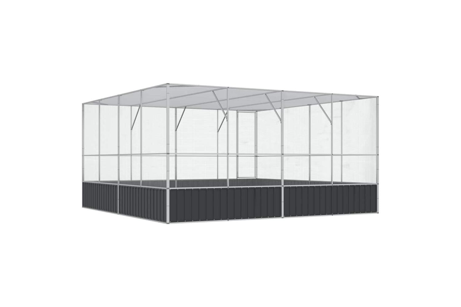 Aviary Silver 418x414x212 Cm Steel-6