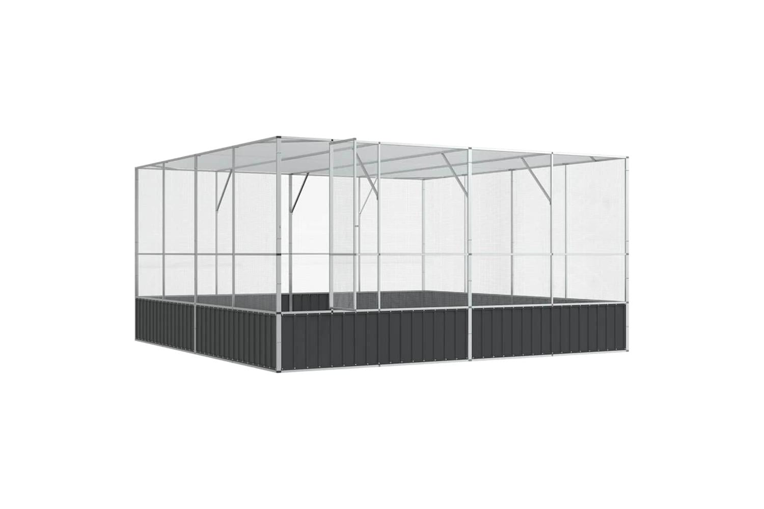 Aviary Silver 418x414x212 Cm Steel-7
