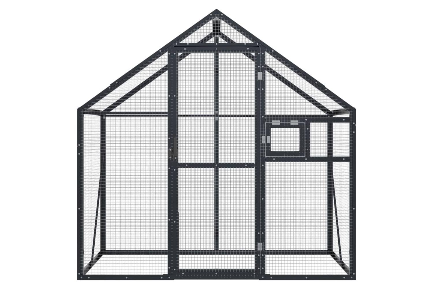 Aviary Anthracite 179x100x185 Cm Aluminium-3