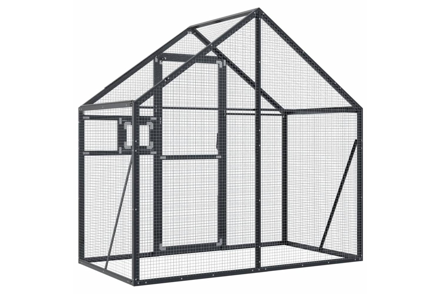 Aviary Anthracite 179x100x185 Cm Aluminium-5