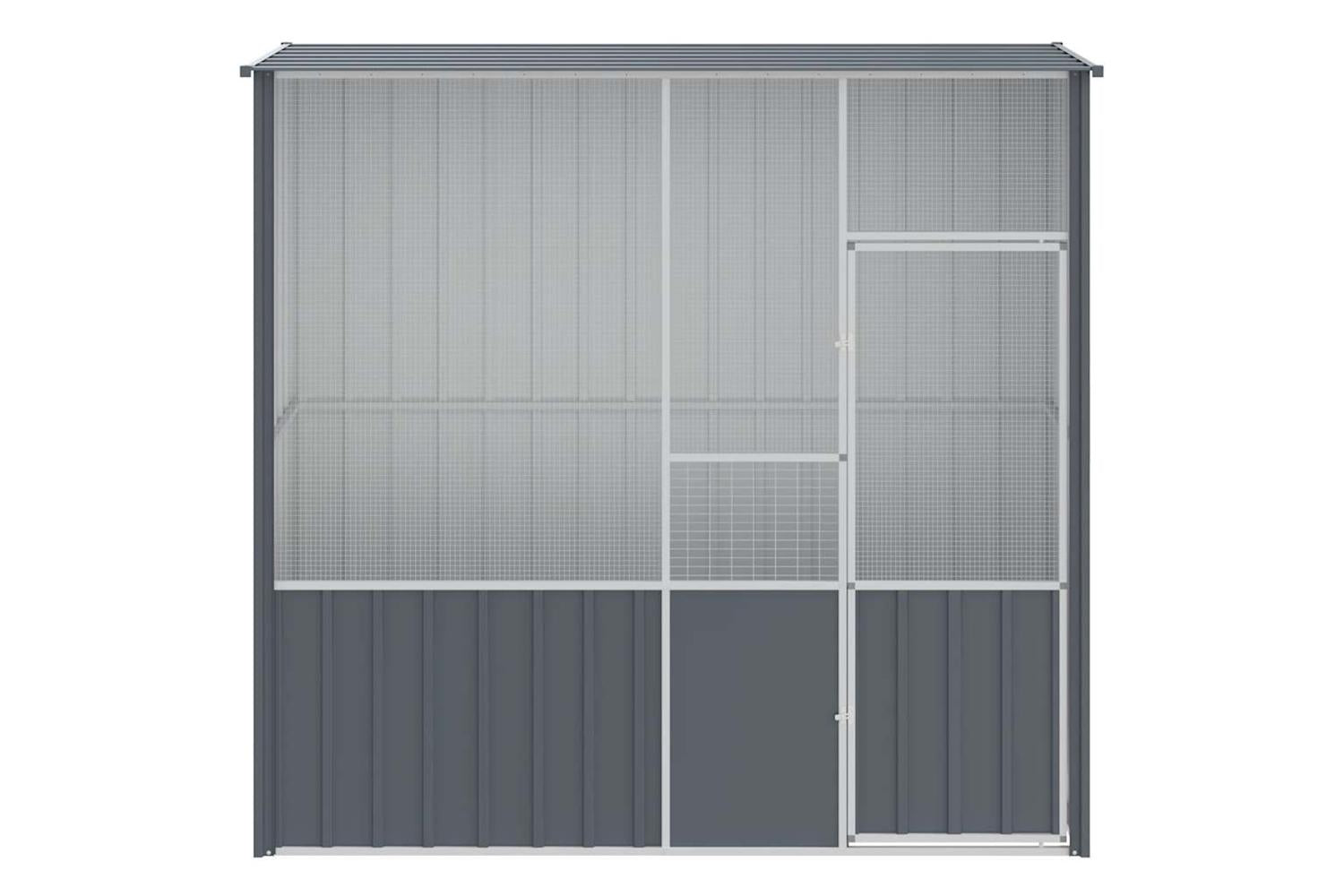 Bird Cage Anthracite 215x78x200 Cm Galvanised Steel-3