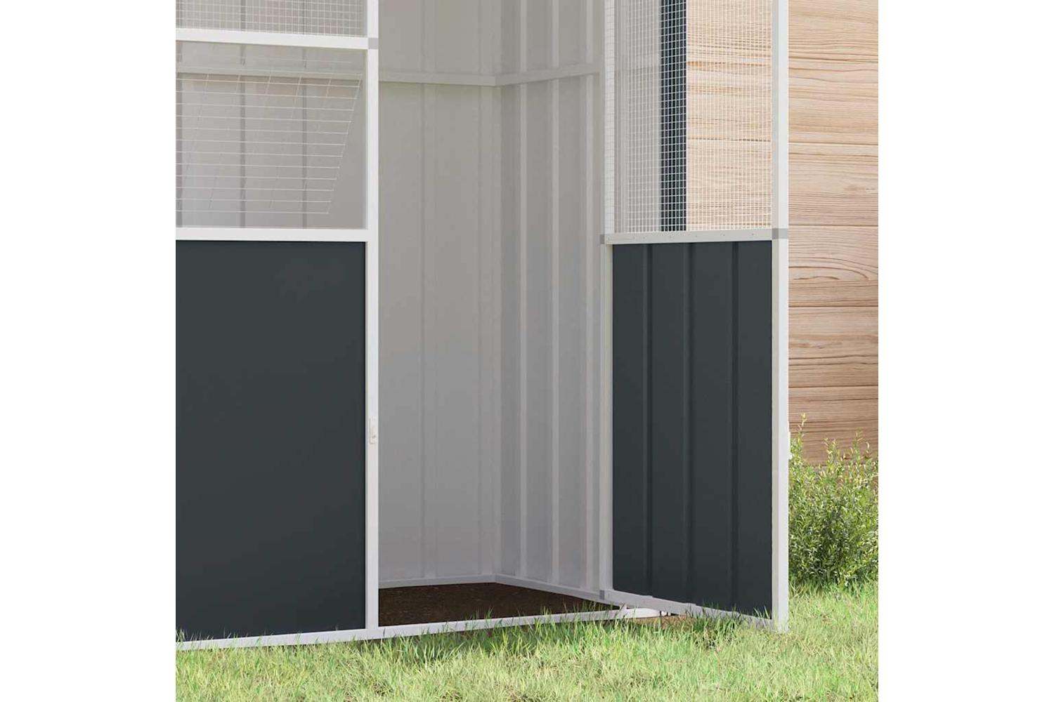 Bird Cage Anthracite 215x78x200 Cm Galvanised Steel-4
