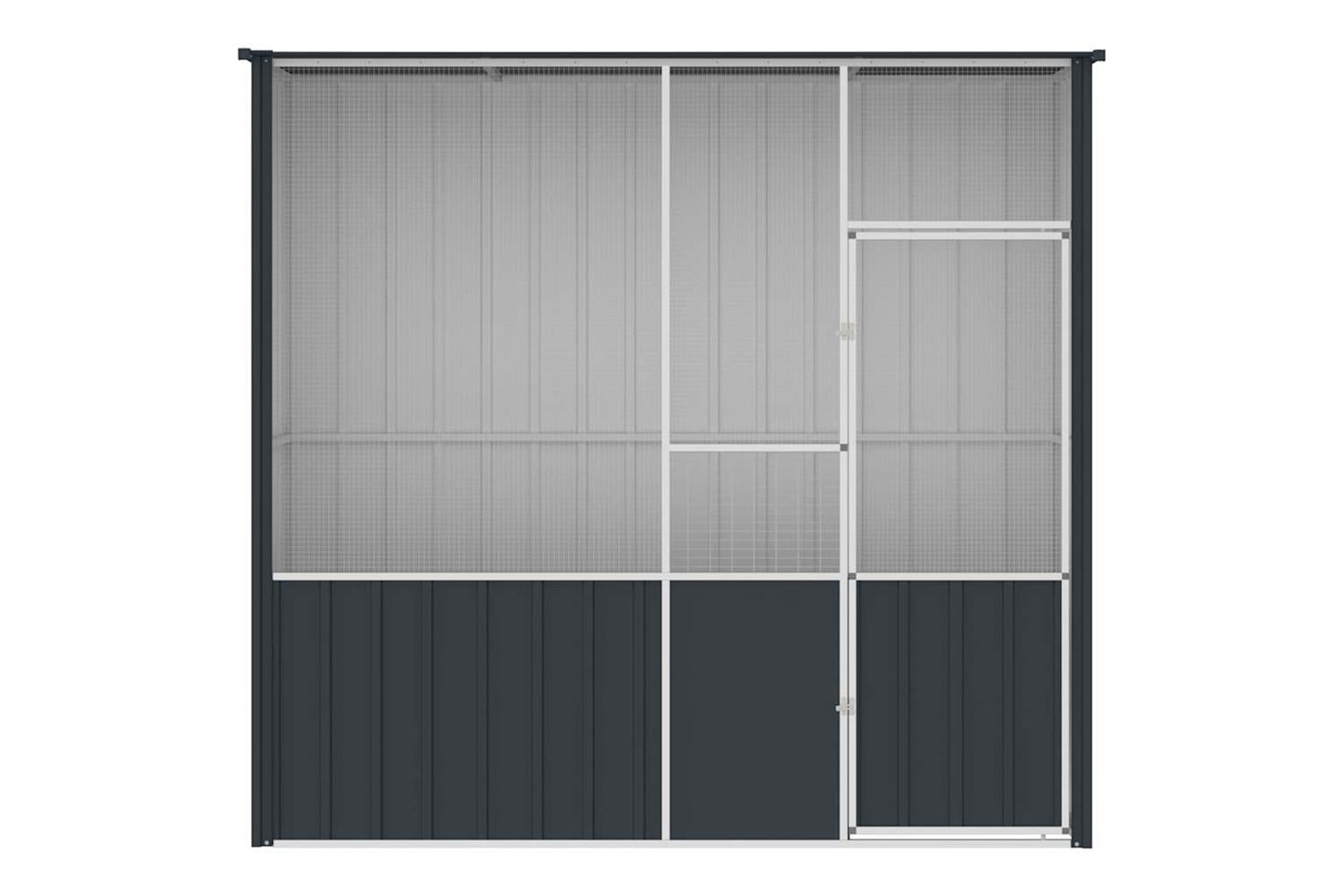 Bird Cage Anthracite 215x78x200 Cm Galvanised Steel-6