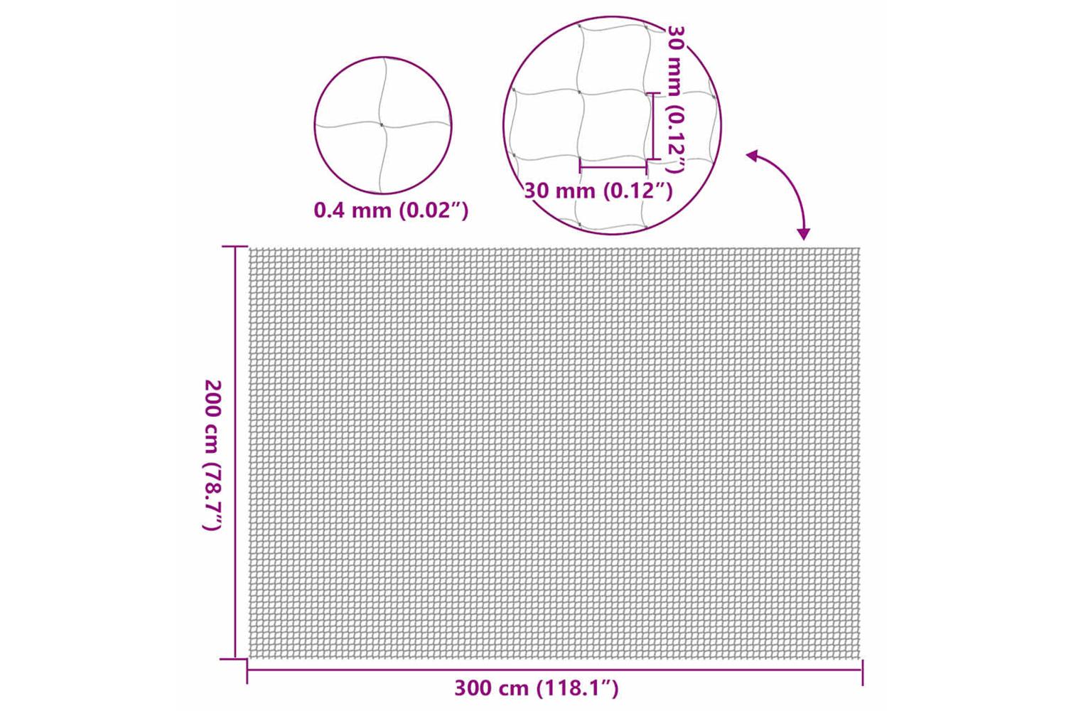 Cat Net Transparent 3x2 M Nylon-7