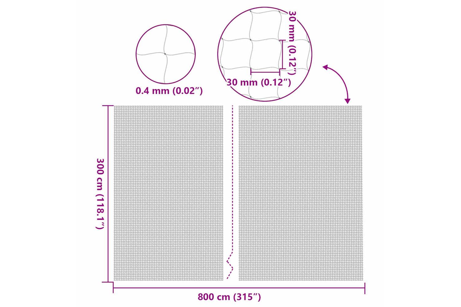 Cat Net Transparent 8x3 M Nylon-7