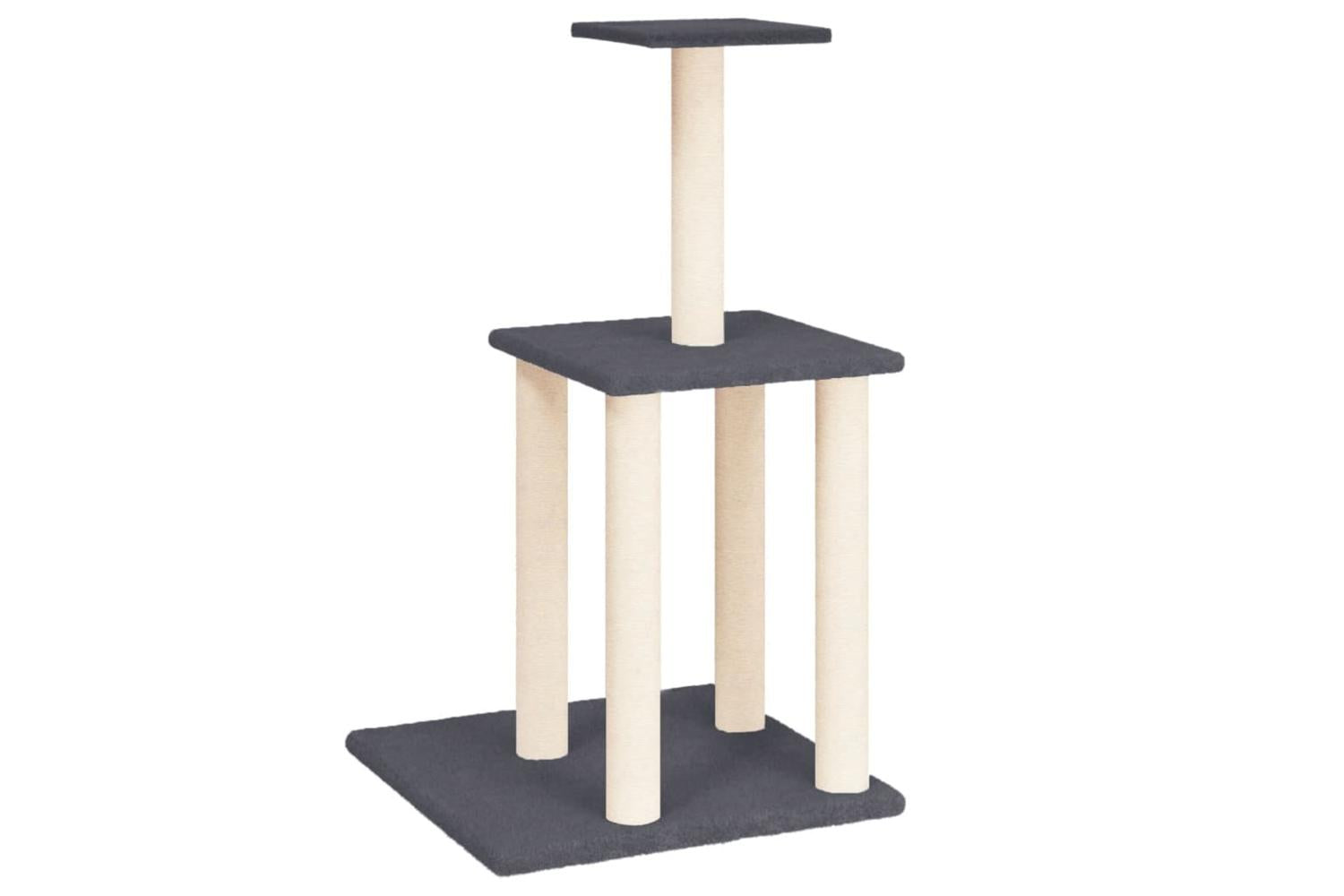 Cat Tree With Sisal Scratching Posts Dark Grey 855 Cm-2