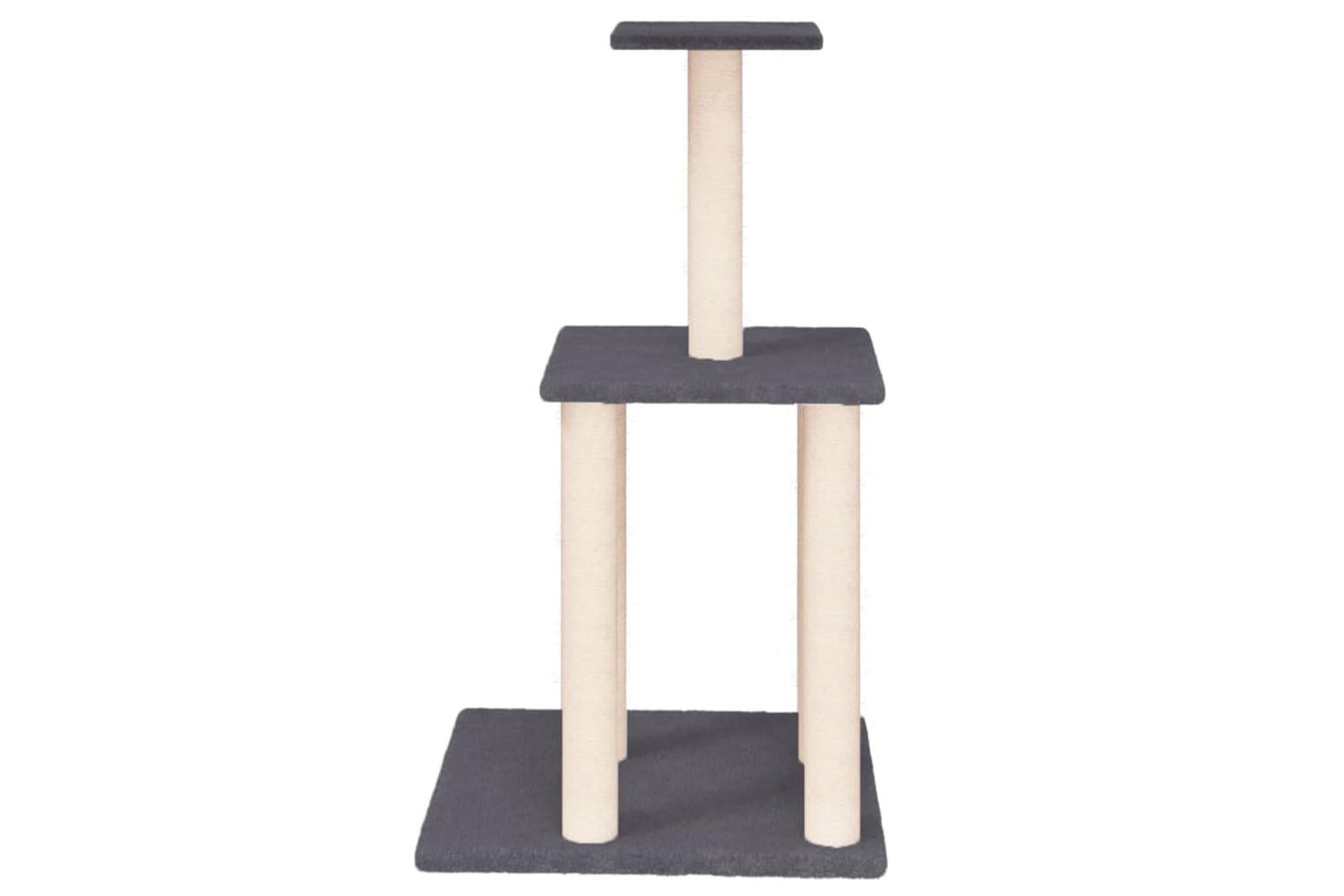Cat Tree With Sisal Scratching Posts Dark Grey 855 Cm-3