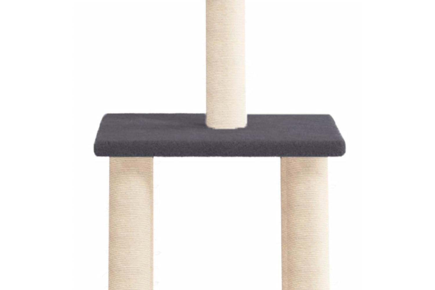Cat Tree With Sisal Scratching Posts Dark Grey 855 Cm-4