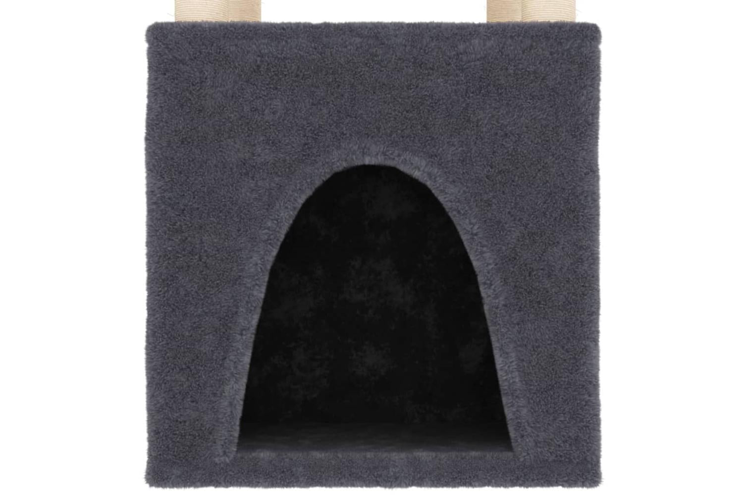 Cat Tree With Sisal Scratching Posts Dark Grey 147 Cm-6