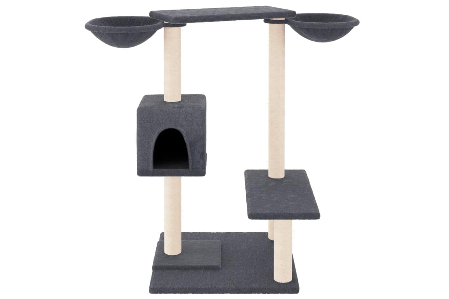 Cat Tree With Scratching Posts Dark Grey 82 Cm-3
