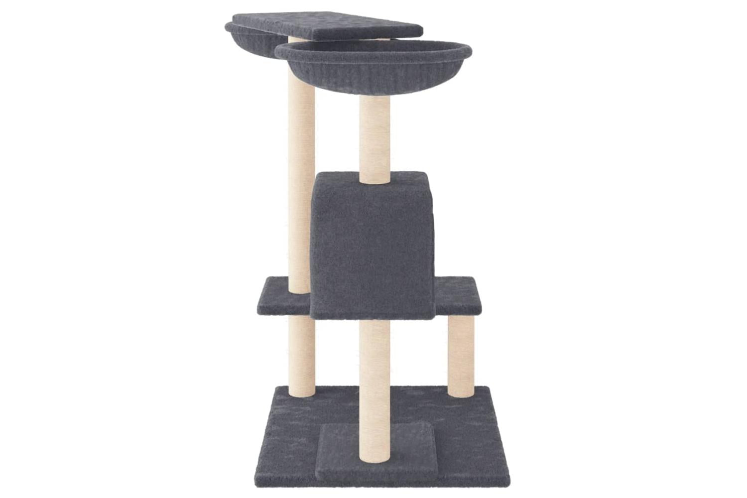 Cat Tree With Scratching Posts Dark Grey 82 Cm-4