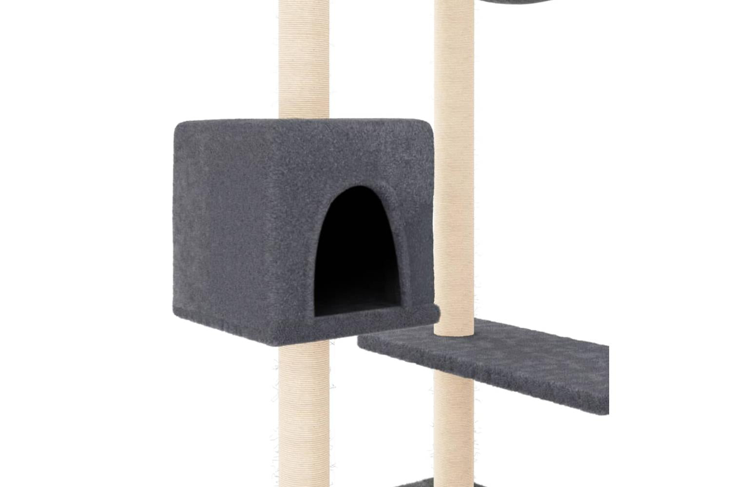 Cat Tree With Scratching Posts Dark Grey 82 Cm-6